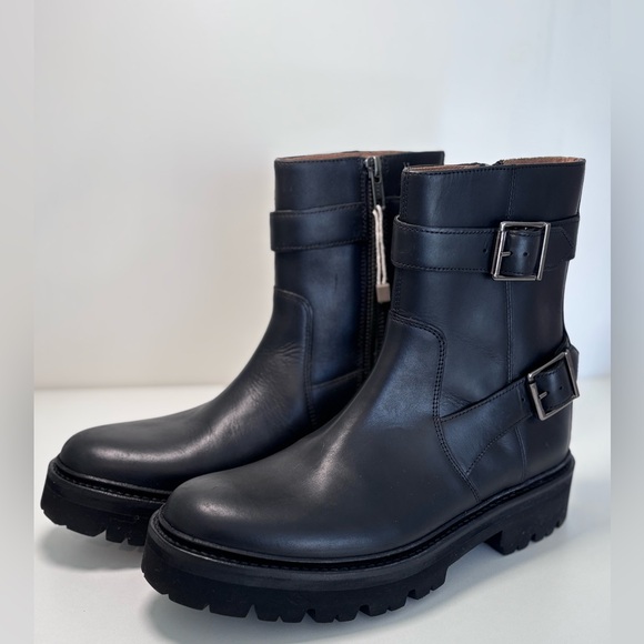 GRENSON Natasha Black Buckle Leather Boots US Size 8, UK 5.5, EU 38.5 - Picture 16 of 16